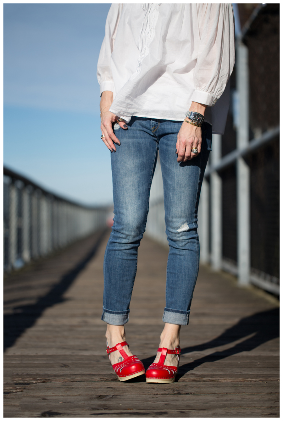 Blog See by Chloe White Boho Vince destroyed Skinny Jeans Sven Lacy Clog-2